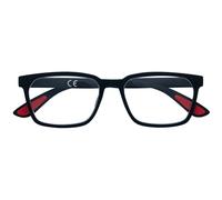 Zippo Occhiali da Lettura Soft Touch, Realizzati con Montatura dalle Linee Morbide, Ideale per Uomo e Donna, Diottria +1.50, Color Nero, Asta Interna Rossa