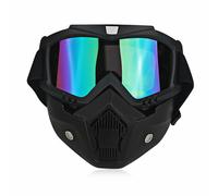 Occhiali da moto con maschera protettiva rimovibile per motociclista e cavaliere