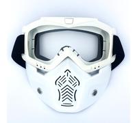 Occhiali da moto con maschera protettiva rimovibile per motociclista e cavaliere