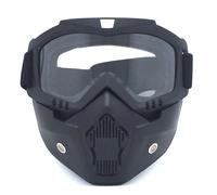 Occhiali da moto con maschera protettiva rimovibile per motociclista e cavaliere