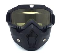 Occhiali da moto con maschera protettiva rimovibile per motociclista e cavaliere