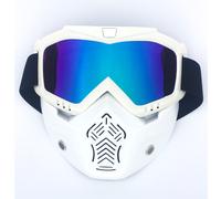 Occhiali da moto con maschera protettiva rimovibile per motociclista e cavaliere