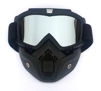 Occhiali da Moto con Maschera Protettivi Rimovibili per Motociclista Equitazione