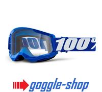 Occhiali Da Moto Per Bambini 100% STRATA 2 Giovanile MX Bike MTB - Lente Chiara
