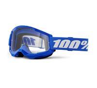 Occhiali Da Moto Strata 2 Motocross MX 100% Blu Chiaro / Lente Specchiata