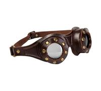 Occhiali da moto vintage, steampunk, da uomo, alla moda, retrò, regolabili, per cosplay, anime, convegni alpinismo, feste nel deserto