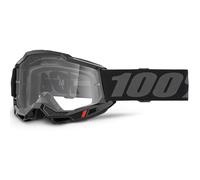 Occhiali da motocross 100% ACCURI 2 OTG neri con plexiglass trasparente