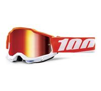 Occhiali da motocross 100% Accuri Matigofun con plexiglass rosso