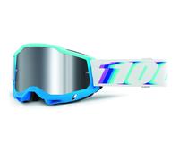 Occhiali da motocross 100% Accuri Stamino con plexiglass specchiato argento