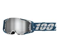 Occhiali da motocross 100% ARMEGA Albar grigio-blu (plexi argento)