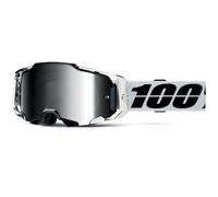 Occhiali da motocross 100% ARMEGA Atac con plexiglass argento