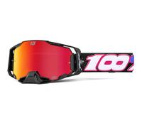 Occhiali da motocross 100% Armega Hiper Jett Special con plexiglass rosso