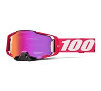 Occhiali da motocross 100% Armega Kloug con plexiglass argento HIPER