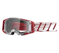 Occhiali da motocross 100% ARMEGA Oversize Rosso intenso (plexi trasparente)