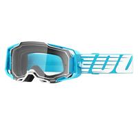Occhiali da motocross 100% ARMEGA Oversize Sky turchese (plexi trasparente)