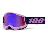 Occhiali da motocross 100% STRATA 2 NUOVI viola con plexiglass rosso-blu