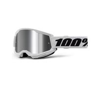 Occhiali da motocross 100% STRATA 2 Nuovo bianco (plexi argento)
