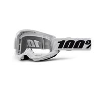 Occhiali da motocross 100% STRATA 2 Nuovo bianco (plexi trasparente)