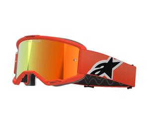 Occhiali da motocross Alpinestars Vision 5 Corp arancione con lenti rosse specchiate