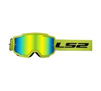 Occhiali da motocross LS2 Charger H-V giallo con plexi iridio