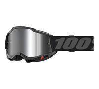 Occhiali da motocross per bambini 100% Accuri 2 Junior neri con plexiglass argento