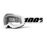 Occhiali da motocross per bambini 100% STRATA 2 plexi bianco chiaro