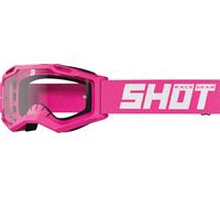 Occhiali da motocross per bambini Shot Rocket Kid 2.0 rosa (plexi trasparente)