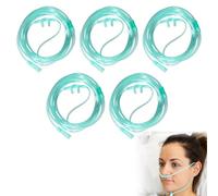 Occhiali da Naso per Ossigeno, 5pc Tubo Dell'ossigeno, Occhiali da Naso con Tubo di Ossigeno, Cannula Nasale Morbida per Ossigeno, Tubo Ossigeno Resistente Alla Pressione con Connettore Standard