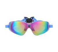 Occhiali da Nuoto Anti Nebbia Nessun Occhiali da Bagno in Silicagel Che Perde con Specchio per Pc per Uomini e Donne, Vede in Chiaro per Immersioni e Natatorium (BLUE)