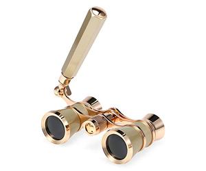Occhiali da opera retrò binocoli per teatro con catena o maniglia ingrandimento 3X concerti musicali drammi scenici elegante regalo ornamentale donne