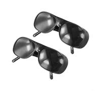 Occhiali da saldatore auto scuri, set da 2 pezzi, DIN 5, occhiali protettivi per portatori di occhiali, protezione UV IR, per lavori di saldatura, design panoramico, 160 mm (nero)