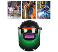 Occhiali da saldatura ad energia solare auto oscuramento casco regolabile ombra saldatore Cap respiratore