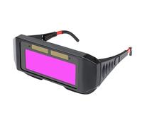 Occhiali da saldatura con 2 sensori ad arco, occhiali da saldatura ad energia solare per MIG, TIG e taglio al plasma, occhiali di sicurezza regolabili Shade 11 con vista panoramica, protezione UV/IR