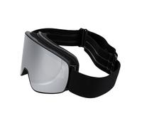 Occhiali da Sci Design Durevole Senza Cornice Antigraffio con Cinturino Regolabile per attività di Sport Invernali Lenti PC Unisex 1 unità (Lente argento con montatura nera)