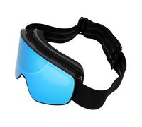 Occhiali da Sci Design Durevole Senza Cornice Antigraffio con Cinturino Regolabile per attività di Sport Invernali Lenti PC Unisex 1 unità (Lente blu con montatura nera)