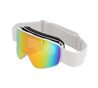 Occhiali da Sci Design Durevole Senza Cornice Antigraffio con Cinturino Regolabile per attività di Sport Invernali Lenti PC Unisex 1 unità (Lente colorata con cornice bianca)
