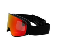 Occhiali da Sci Design Durevole Senza Cornice Antigraffio con Cinturino Regolabile per attività di Sport Invernali Lenti PC Unisex 1 unità (Lente rossa con montatura nera)