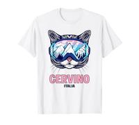 Occhiali da Sci Gatto Panorama di Montagna Cervino Maglietta