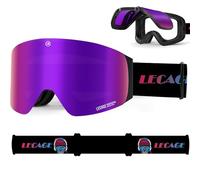 Occhiali da Sci Maschera Snowboard Apribili Flip-Up - Senza Montatura Amplo Campo Visivo - Rivestimento REVO - UV400, Compatibile con Casco, Uomo Donna per Uomo Donna, Adatto a Motoslitta e Sport Neve