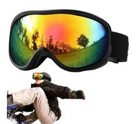 Occhiali da sci per uomo e donna, con protezione UV, per sci e snowboard, anti-appannamento, cinturino regolabile, perfetti per tutte le condizioni atmosferiche, ideali per uomini e donne, visione