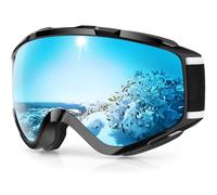 Occhiali da sci sopra gli occhiali da neve/snowboard per uomini, donne e ragazzi, 100% protezione UV (C5-Revo Blue Lens Vlt 8%)
