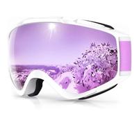 Occhiali da sci sopra gli occhiali da neve/snowboard per uomini, donne e ragazzi, 100% protezione UV (lenti viola/montatura viola, Vlt 28%)
