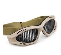 Occhiali da sci tattici occhiali da sole protettivi all'aperto con rete metallica in acciaio per CS War Game Airsoft Paintball Occhiali di sicurezza