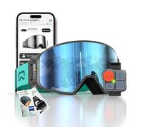 Occhiali da sci wireless intelligenti multifunzionali con walkie-talkie, lenti Zeiss anti-appannamento sostituibili, musica e chiamate, display AMOLED in tempo reale, compatibile con la maggior parte