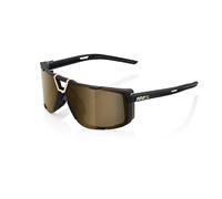 OCCHIALI DA SOLE 100% EASTCRAFT - SOFT TACT NERO - LENTI A SPECCHIO ORO 466044#1