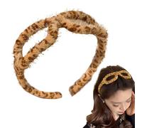 Occhiali da sole a di fascia per il lavaggio del viso, motivo leopardato, per la cura della pelle, la doccia e il trucco, comoda fascia elastica per le donne, accessorio per capelli alla moda