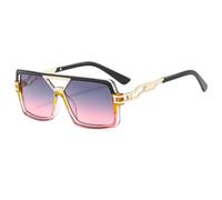 Occhiali da sole a doppio raggio per uomini e donne alla moda, occhiali da sole a gamba cava, occhiali a due colori, C6, 144*147*42mm