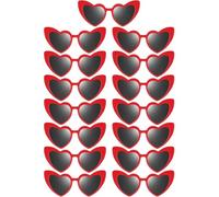 Occhiali da sole a forma di cuore, 15 paia di accessori per addio al nubilato per donne, eleganti oggetti di scena accattivanti, foto di gruppo per ragazze, occasioni festive