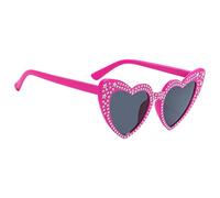 Occhiali da sole a forma di cuore, da donna, occhiali da sole amore, occhiali da sole, decorati con gioielli, occhiali da sole, stile retrò, alla moda, per l'uso quotidiano, festa della mamma, rosa