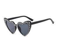 Occhiali da sole a forma di cuore da donna, occhiali da sole d'amore